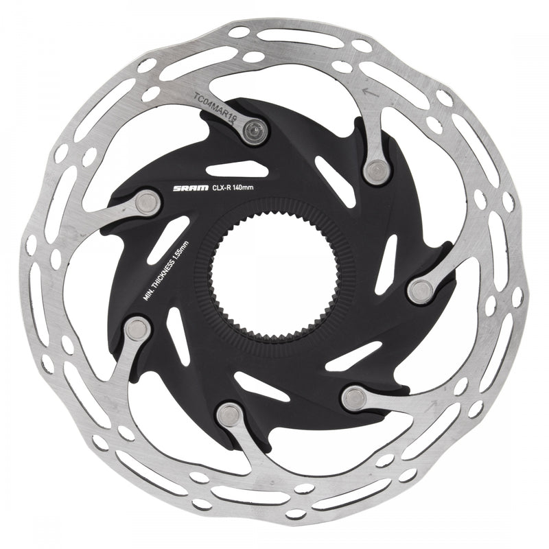 BRAKE PART SRAM DISC ROTOR 140 C-LINE XR ROAD CL 2-PIECE ROUNDED SL/BK