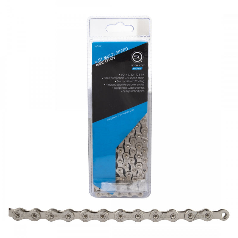 CHAIN SUNLT e81 7/8s CP 128L f/EBIKE