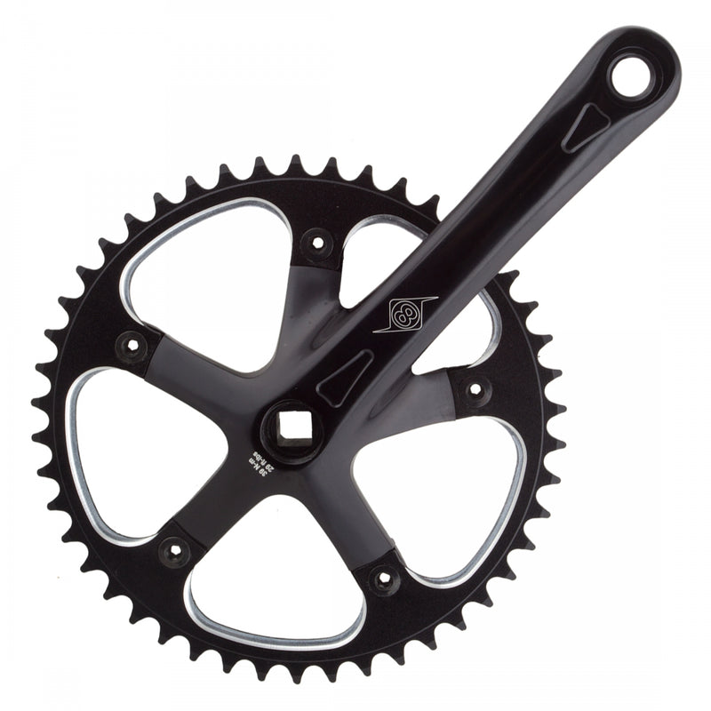 CRANKSET OR8 P/P TRACK 170x46 1/8 SQ BK/BK