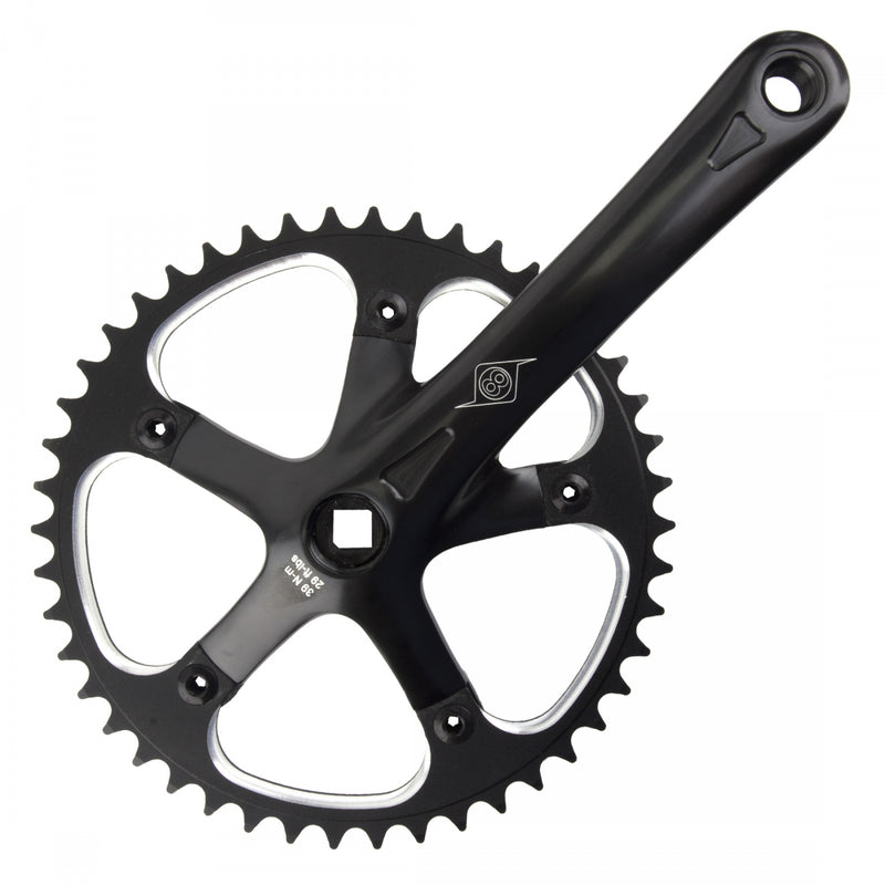 CRANKSET OR8 P/P TRACK 170x46 3/32 SQ BK/BK