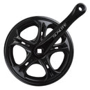CRANKSET SUNLT BIG CITY 48x170 3/32 SQ BK/BK STL RING DBL CHAINGUARDS