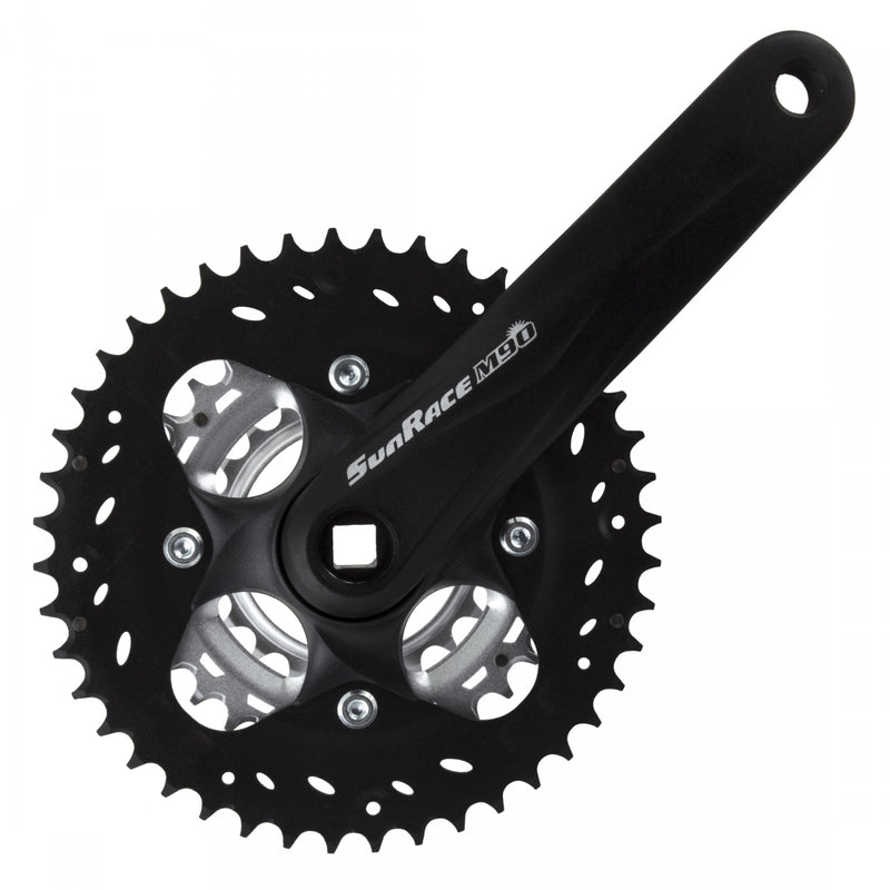 CRANKSET SUNRACE FCM904 175x44/32/22 SQ BK/SL w/CG