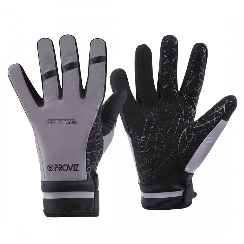 GLOVES PROVIZ REFLECT360 WATERPROOF SM BK/GY