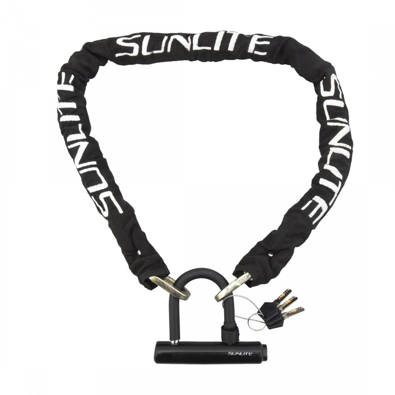 LOCK SUNLT CHAIN 10mmx4f HD w/MINI U-LOCK