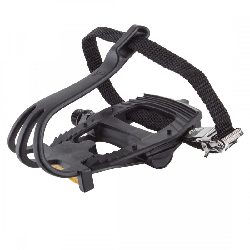 PEDALS SUNLT SPORT ROAD 9/16 BK w/CLIPS/STRAPS