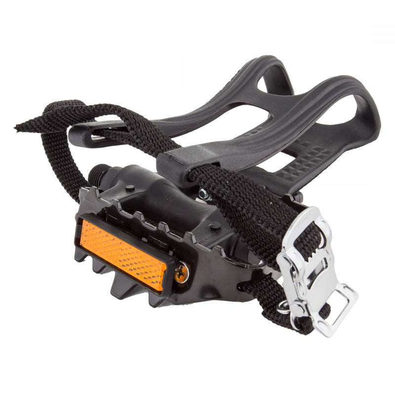 PEDALS SUNLT MTB LOPRO PL/STL wCLP&STRPS9/16