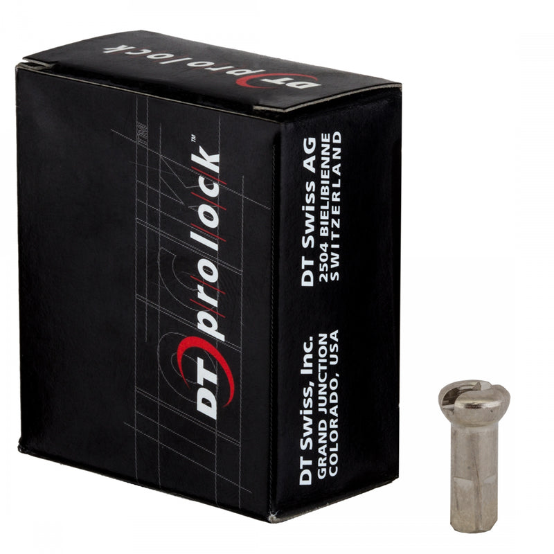 SPOKE NIPPLE DT BRASS 2.0x12mm PROLOCK/PROHEAD BK BXof100