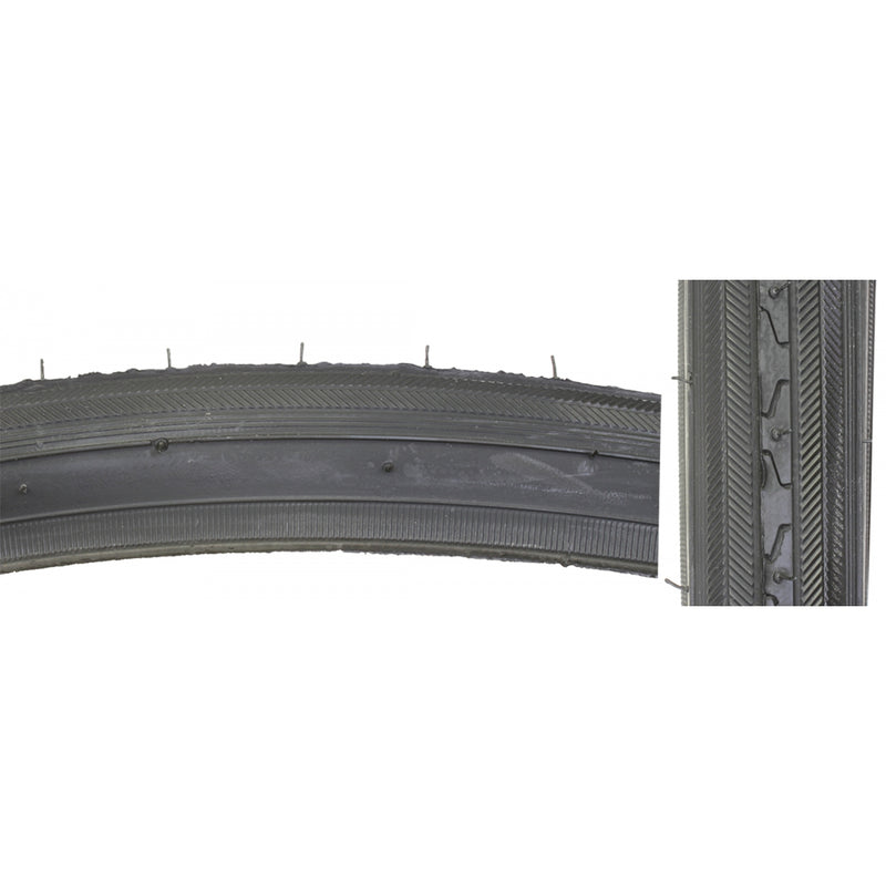 TIRE SUNLT 27x1-1/4 BK/BK RD 70lb K34/5 WIRE