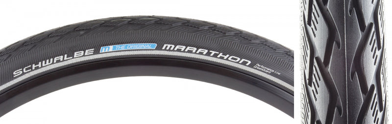 TIRE SWB MARATHON 20x1.75 PERF TWIN GN-GUARD BK/BK/REF ENDURANCE E50 WIRE