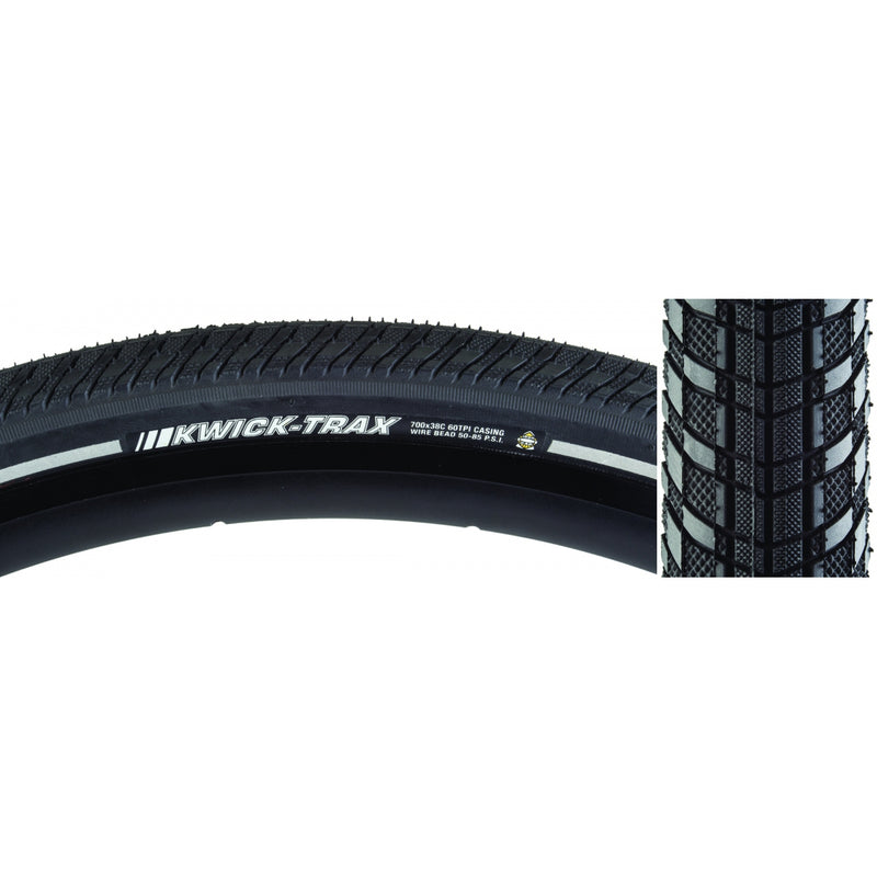 TIRE KEN KWICK TRAX 26x1.5 BK/BK/REF SRC/ICAP/60 WIRE 80psi