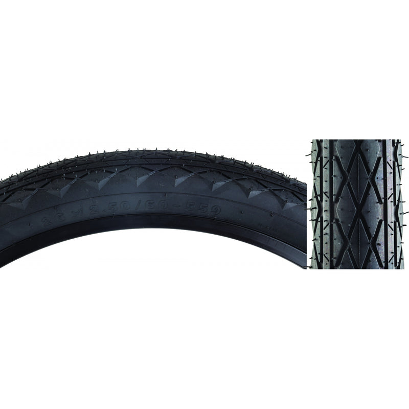 TIRE SUNLT 24x2.5 BK/BK REV WIRE