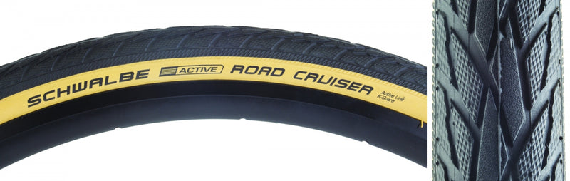 TIRE SWB ROAD CRUISER 700x35 ACTIVE TWIN K-GUARD BK/GUM GN-COMPOUND WIRE