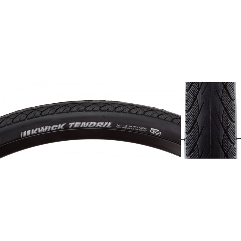 TIRE KEN KWICK TENDRIL 26x1.5 BK/BK/REF-HP SRC/ICAP/60 FOLD 60psi