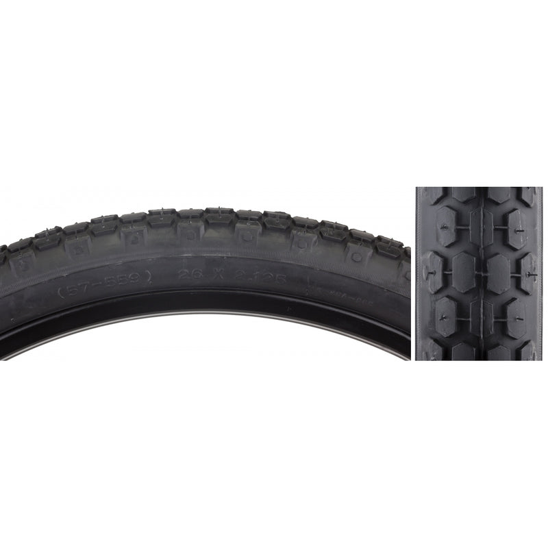 TIRE SUNLT 26x2.125 BK/BK CRUISER K80 WIRE