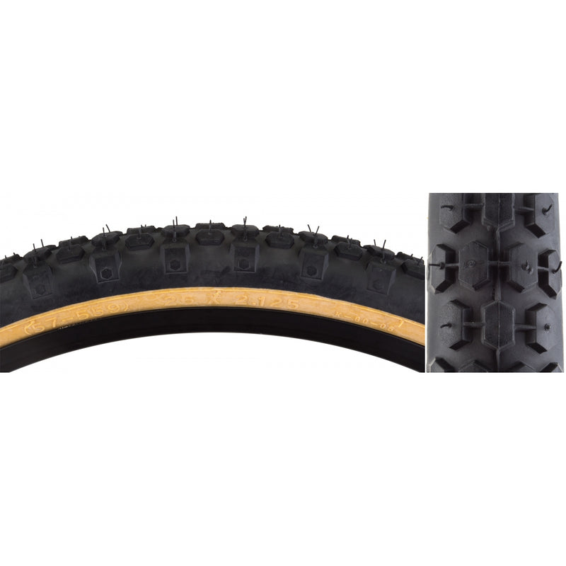 TIRE SUNLT 26x2.125 BK/BK CRUISER K80 WIRE