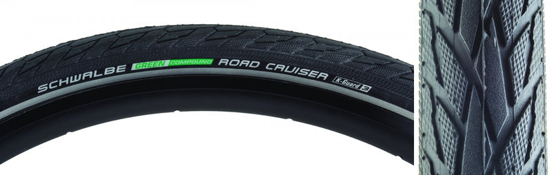 TIRE SWB ROAD CRUISER 27.5x1.40 / 26x1-1/2x1-3/8 (37-584) ACTIVE TWIN K-GUARD BK/BSK/REF GN-COMPOUND WIRE