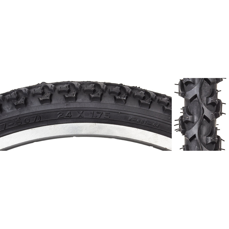 TIRE SUNLT 26x1.75 BK/BK ALPHABITE K831 WIRE