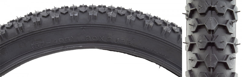 TIRE SUNLT 20x2.125 BK/BK STUDDED K42 WIRE