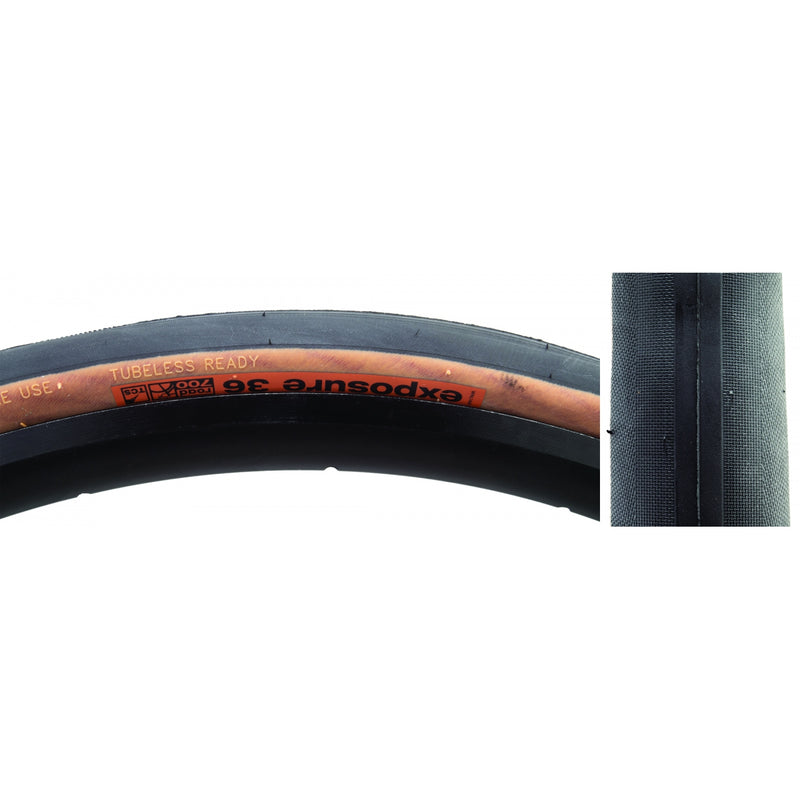 TIRE WTB EXPOSURE 700x36 BK/BK ROAD TCS FOLD