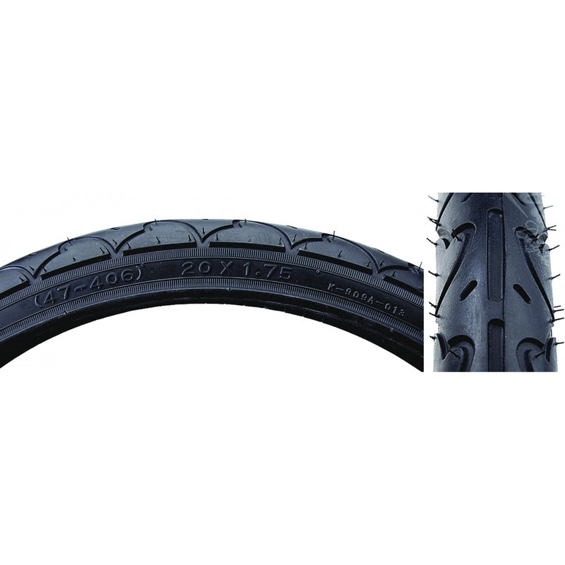 TIRE SUNLT 20x1.75 BK/BK PC K909A WIRE