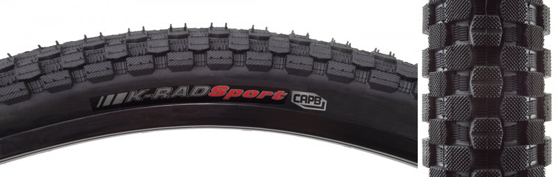 TIRE KEN K-RAD SPORT 26x2.3 BK/BK SRC PRC/60 WIRE 80psi