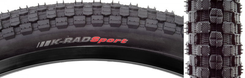 TIRE KEN K-RAD SPORT 24x1.95 BK/BK SRC/60 WIRE 65psi