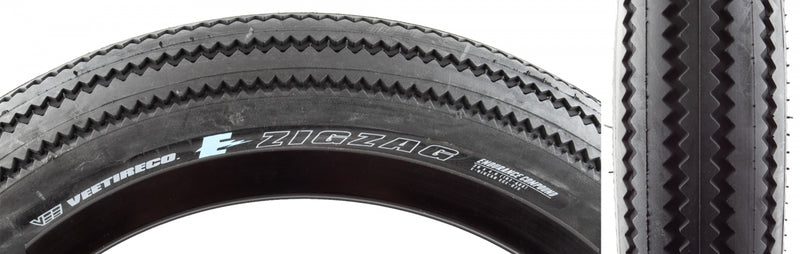 TIRE VEE ZIGZAG 20x4.0 BK/BK WIRE/26 ENDURO/OVER RIDE E50