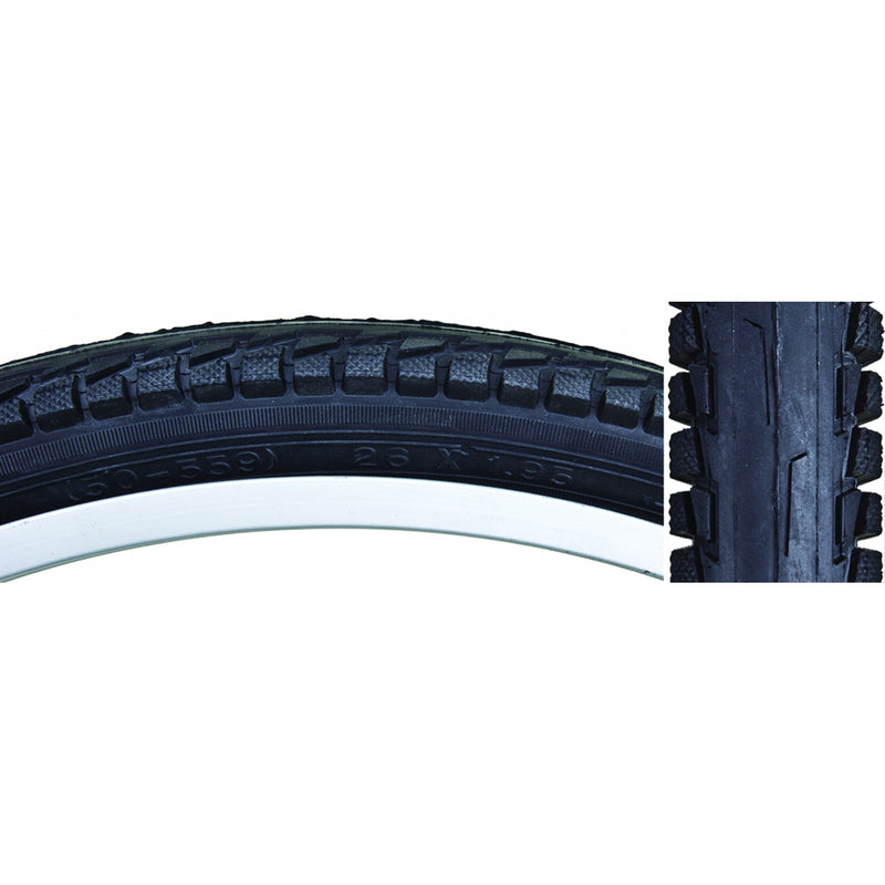 TIRE SUNLT 26x1.95 BK/BK CITY K841C COMFORT WIRE