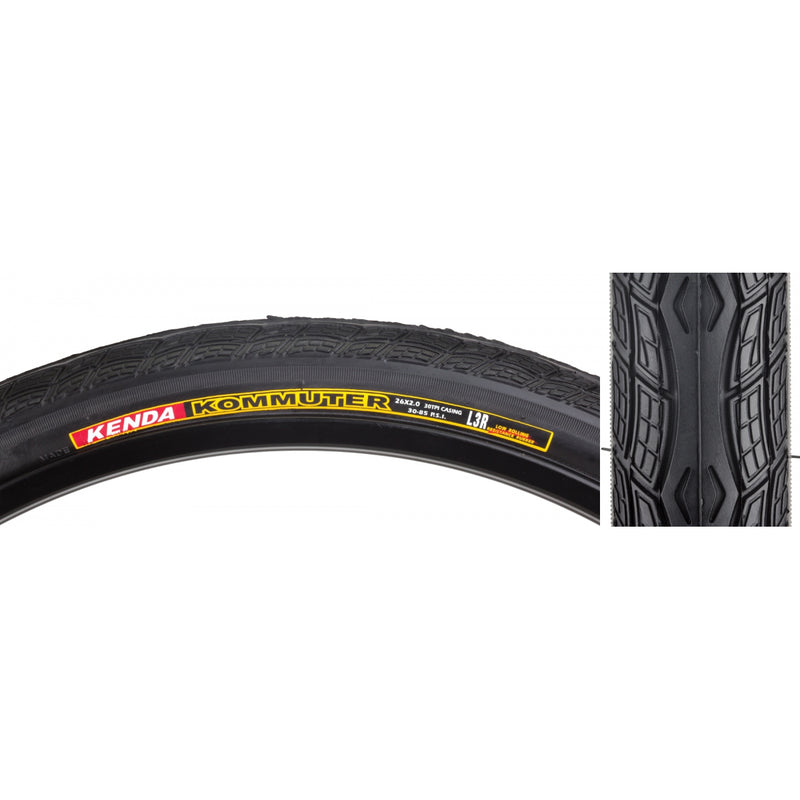 TIRE SUNLT 26x2.0 BK/BK K1045 KOMUTER WIRE