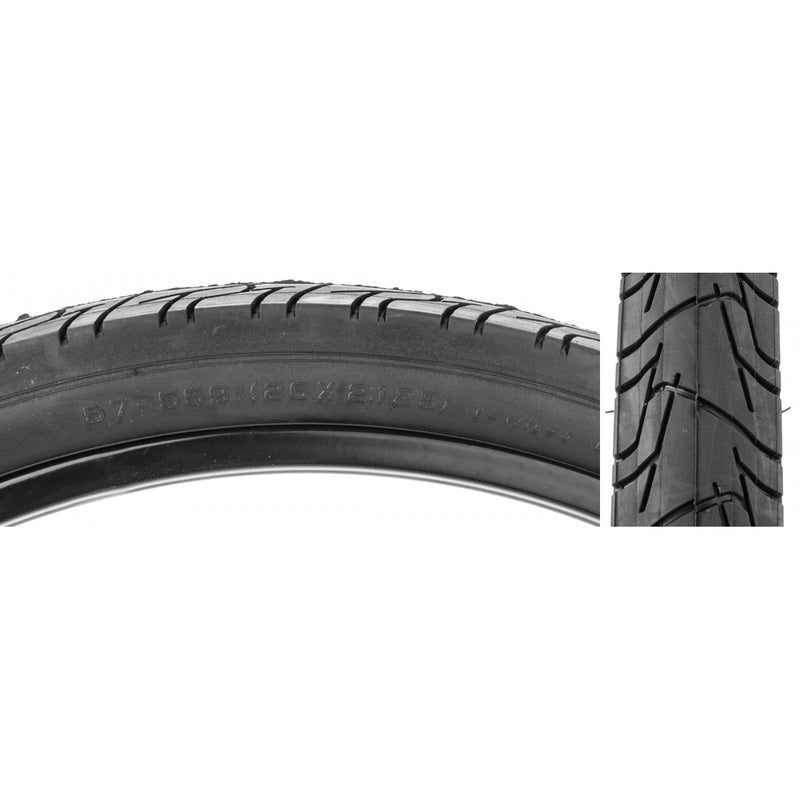 TIRE SUNLT 26x2.125 CST1218 BK/BLK CITY WIRE