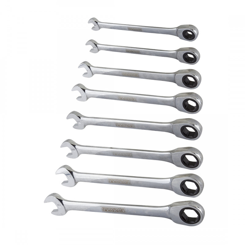 TOOL WRENCH PEDROS RATCHET COMBO SET/8