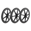 TRIKE MAG WHL SET 24 BK F/RR-DRIVE & IDLER W/SUNLITE SOLID FLATFREE TIRES INSTALLED