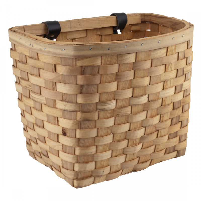 BASKET SUNLT FT WOOD/BEECH NATURL WOVEN w/STRAPS