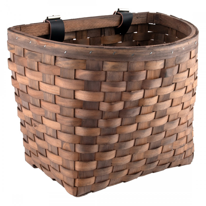 BASKET SUNLT FT WOOD/BEECH NATURL WOVEN w/STRAPS