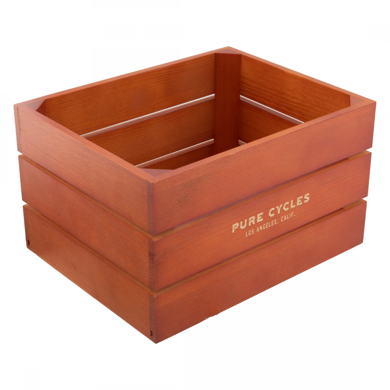 BASKET PURE RR WOOD RACTOP CITY CRATE 12.5x9.75x7.25 MATTE BK