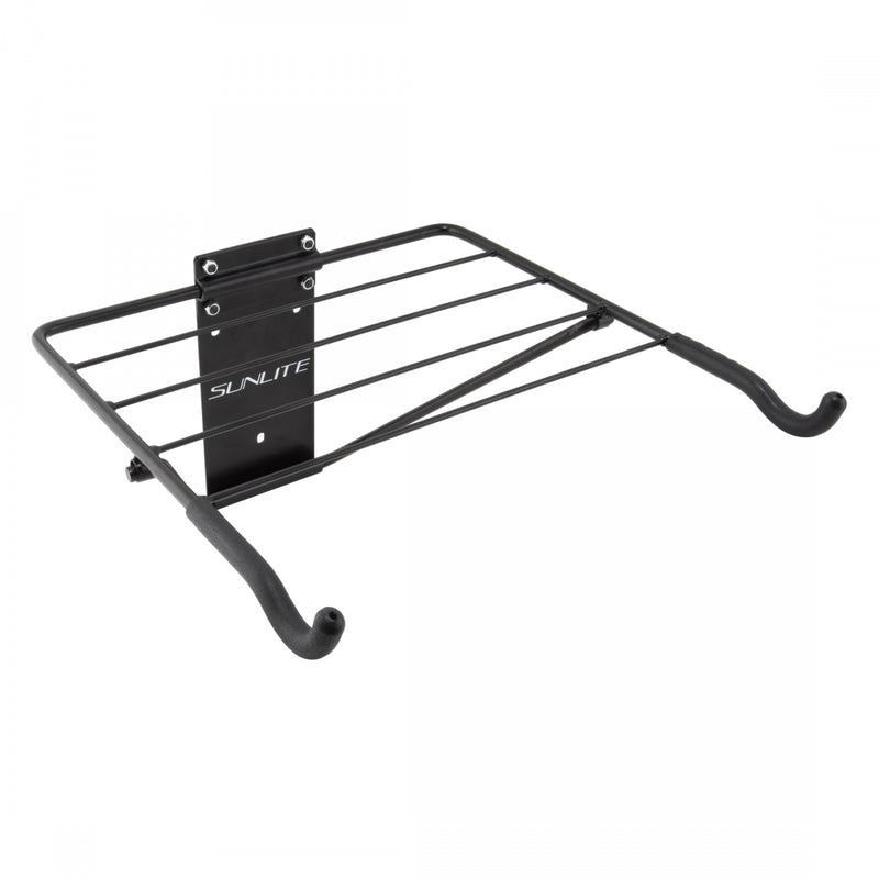 STORAGE RACK SUNLT SINGLE FOLDING w/SHELF BK