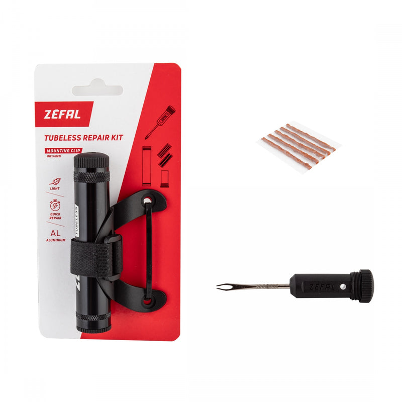 PATCH KIT ZEFAL TUBELESS REPAIR KIT w/MOUNT BK