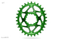 ABSOLUTE BLACK - OVAL DIRECT MOUNT CHAINRING FOR SRAM BOOST CRANKS 3MM OFFSET